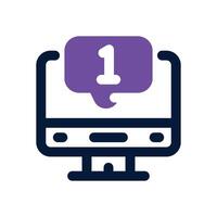 notice dual tone icon. Sleek and modern icon for websites and mobile apps. vector
