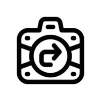 rotate camera line icon. Clean and minimalist icon for websites and mobile apps. vector