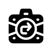 rotate camera glyph icon. Strong and solid icon for websites and mobile apps. vector