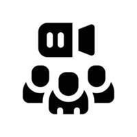 audience glyph icon. Strong and solid icon for websites and mobile apps. vector