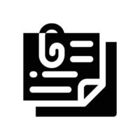paperwork glyph icon. Strong and solid icon for websites and mobile apps. vector