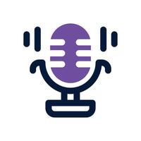 microphone duotone icon. Sleek and modern icon for websites, mobile apps, marketing materials, and corporate design. Fully scalable and ready to use. vector