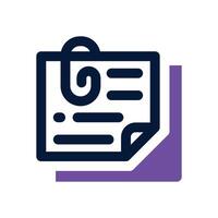 paperwork dual tone icon. Sleek and modern icon for websites and mobile apps. vector