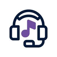 listening dual tone icon. Sleek and modern icon for websites and mobile apps. vector