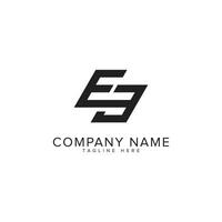 Creative modern and simple letter E, EE initials logo design. vector