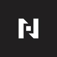 Creative Letter N Logo Design in Black and White Color, Initial Based Alphabet Icon Logo in Editable Format. vector
