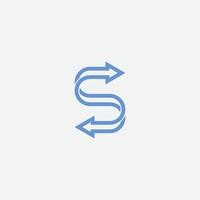 Abstract S Letter Tech Logo Design. Initial Technology Elements. vector