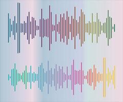 Audio Wave Line Art Design vector