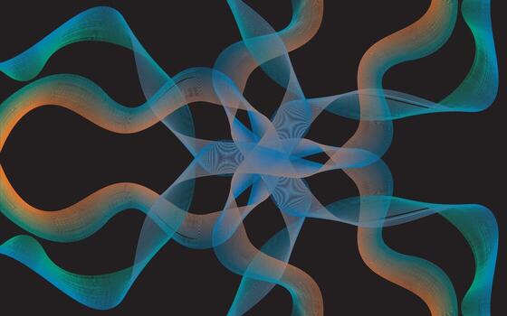 Abstract Dynamic Wave Background in Multiple Hues vector