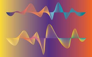 Gradient Flowing Wave Background vector