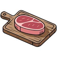 Fresh red meat fillet with natural juices isolated illustration on white background vector