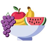 Fresh nutritious food selection isolated illustration on white background vector