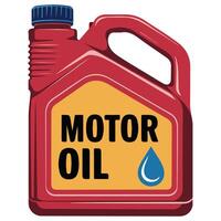 Motor oil plastic container isolated illustration on white background vector