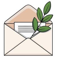 Blank letter template with space for text isolated illustration on white background vector