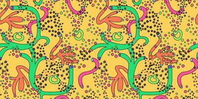 seamless pattern with abstract many details elements vector