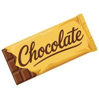 Sweet chocolate top view isolated illustration on white background vector