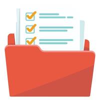 Document checklist clipboard paperwork icon isolated illustration on white background vector