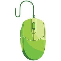 Computer mouse flat design icon isolated illustration on white background vector