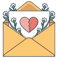 Break up letter document icon isolated illustration on white background vector