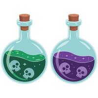 Toxic poison bottle silent killer isolated illustration on white background vector