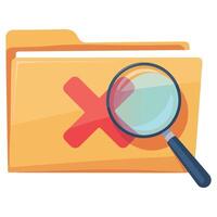 Missing document search isolated illustration on white background vector