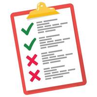 Checklist clipboard icon isolated illustration on white background vector