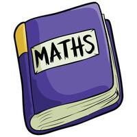 School arithmetic book isolated illustration on white background vector