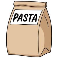Cartoon penne pasta box isolated illustration vector