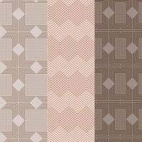 A set of seamless abstract modern patterns, with lines and geometric shapes. vector