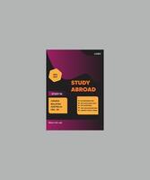 Modern study services A4 flyer design vector