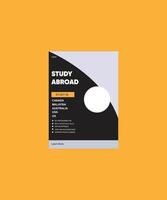 Study travels services flyer design vector