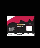 Abstract travel poster design vector
