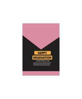 Graduation flyer design layout vector