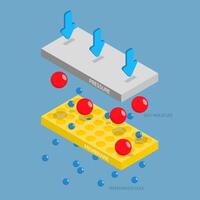 3D Isometric Flat Illustration of Reverse Osmosis, Process of Using Pressure to Remove Impurities From Water by Forcing it Through a Membrane vector