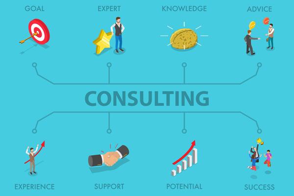 3D Isometric Flat Illustration of Consulting, Advice, Support and Help