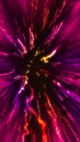 Space is filled with violet-hued plasma streams from molten meteors hurtling toward us. A mesmerizing sight that warns of the dangers of space travel. video