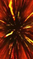 Space is filled with bright gold and red streams of plasma from molten meteors hurtling toward us. A breathtaking sight that warns of the dangers of space travel. video