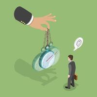 3D Isometric Flat Illustration of Manipulation Technique Of Business, Hypnosis Session vector