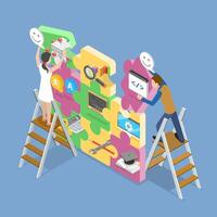 3D Isometric Flat Illustration of Hard Skill And Education, Specific Technical Knowledge vector