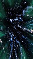 Space is filled with blue streams of plasma from molten meteors hurtling toward us. A fascinating sight that warns of the dangers of space travel. video