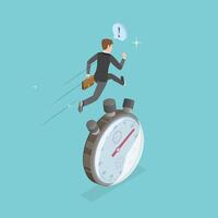 3D Isometric Flat Illustration of Quick Response Attitude, Sense of Urgency vector