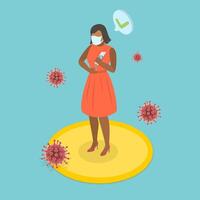 3D Isometric Flat Illustration of Hand Sanitizer , Prevention Contamination and Spread of Viruses and Bacterias vector