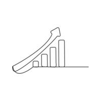 graph that says graph single line art icon vector