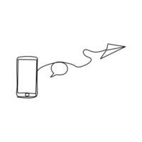 social media line drawing design vector