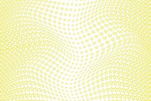 simple abstract soft light yellow color star blend halftone wavy distort pattern golden wavy star texture vector
