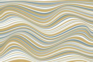 simple abstract sea green cream color thin to thick horizontal wavy line pattern abstract wavy striped texture in gold, blue, and white vector
