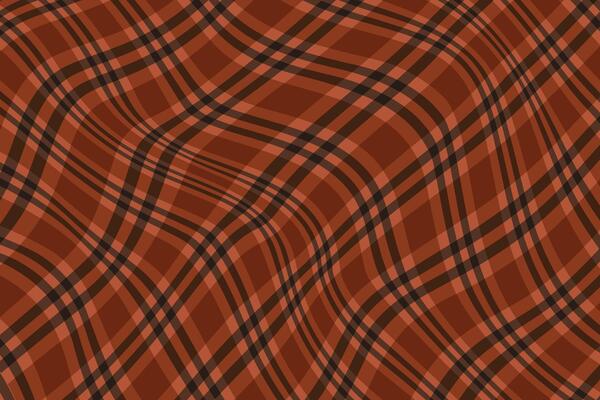 simple abstract dark orange color plaid line wavy pattern vibrant gingham checkered wavy pattern with diagonal lines wavy plaid fabric with brown and orange color palette