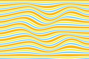 simple abstract dark light yellow sky color horizontal wavy distort line pattern wavy striped illusion a colorful geometric composition vector