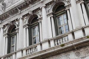 Historic Building Facade with Sculptures and Columns photo