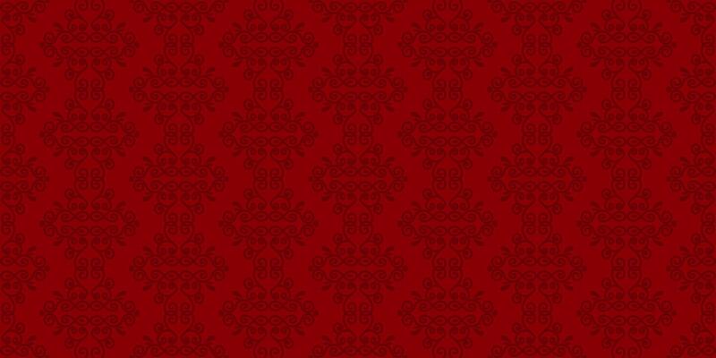 Red seamless damask ornament rich background. Vintage victorian decorative pattern for wallpaper, textile, and interior design.
